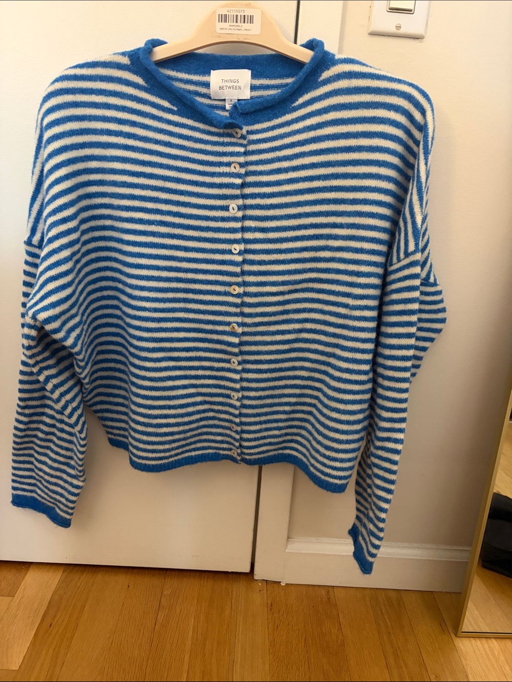 Things Between Blue and White Striped Cardigan - worn once